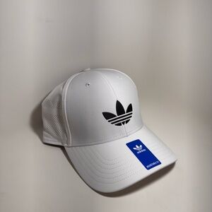 Adidas Classic White Hat with Black Trefoil